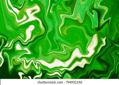 Grass green digital marbling texture. Abstract marbled backdrop. Liquid paint abstraction. Summer color palette mesh. Marbled vector background. Holographic marbling texture. Trendy surface design