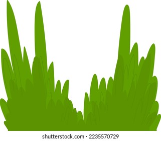 Verde de hierba aislado en vector blanco, ilusión de césped de plantas naturales