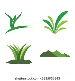 Grass green logo vector template design