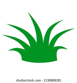 grass green vector icon – isolated illustration sign nature – element ecology concept