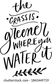 The Grass is greener where you water it