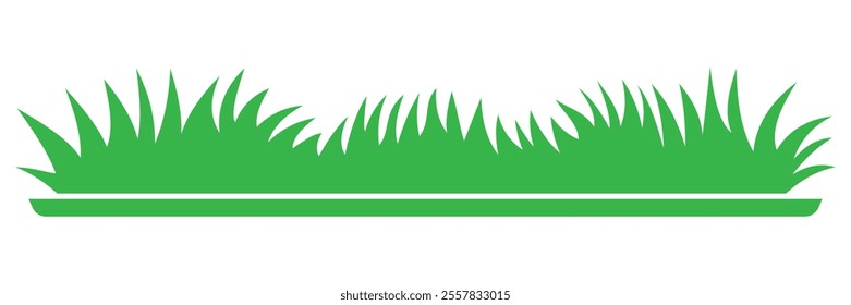 Grass growing icon. Growing Element perfect for nature-themed projects. Green Grass vibrant Isolated on white Background.  Nature landscape vector illustration. EPS 10