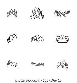 grass hand drawn icon vector 