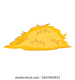 caricatura de palheiro de grama. agulha de fardo, pecuária rural, forragem pastagem grama sinal de palheiro. símbolo isolado ilustração vetor