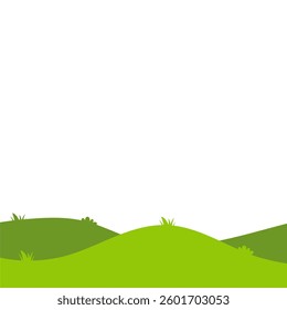 Grass hill vector illustration. Nature landscape background. Meadow vector illustration.