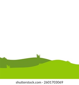 Grass hill vector illustration. Nature landscape background. Meadow vector illustration.