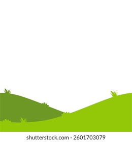 Grass hill vector illustration. Nature landscape background. Meadow vector illustration.