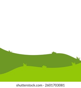 Grass hill vector illustration. Nature landscape background. Meadow vector illustration.