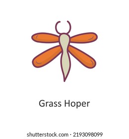 Ilustración de diseño de icono de contorno relleno del vector de accionamiento de Grass. Símbolo de la naturaleza sobre el fondo blanco Archivo EPS 10