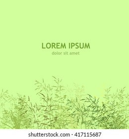 grass horizontal line. seamless background. Vector