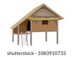 grass hut vector desing