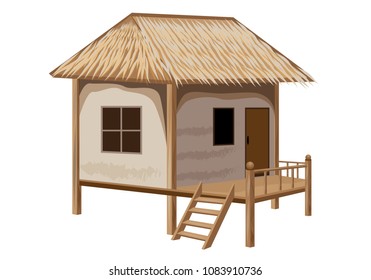 grass hut vector desing