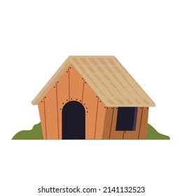 grass hut vector desing, Village houses, straw hut on white background vector design