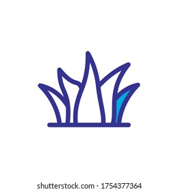 grass icon color style design