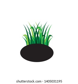 Grass icon design template vector graphic illustration - Vector
