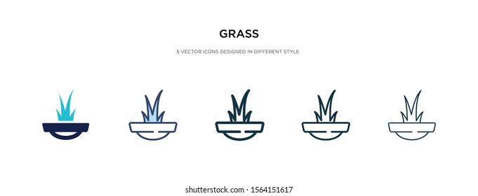 grass icon in different style vector illustration. two colored and black grass vector icons designed in filled, outline, line and stroke style can be used for web, mobile, ui