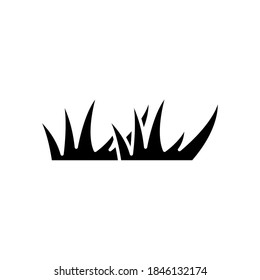 Icono de hierba en un diseño plano en color negro. Ilustración vectorial eps10
