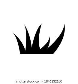 Grass icon in a flat design in black color. Vector illustration eps10