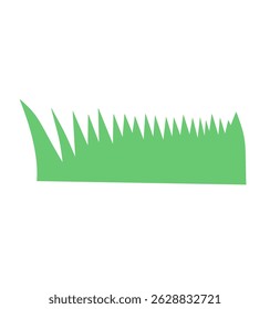 Icono de hierba en un diseño plano en color verde.
