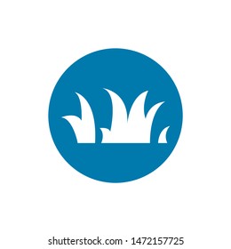 grass icon in a flat design. Vector illustration eps10