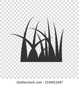 Grass icon in flat style. Eco lawn vector illustration on white isolated background. Floral garden business concept.