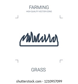 grass icon. high quality line grass icon on white background. from farming collection flat trendy vector grass symbol. use for web and mobile