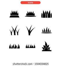 grass icon isolated sign symbol vector illustration - Collection of high quality black style vector icons
