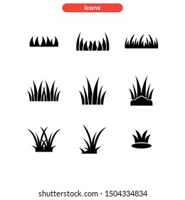 grass icon isolated sign symbol vector illustration - Collection of high quality black style vector icons
