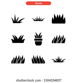 grass icon isolated sign symbol vector illustration - Collection of high quality black style vector icons
