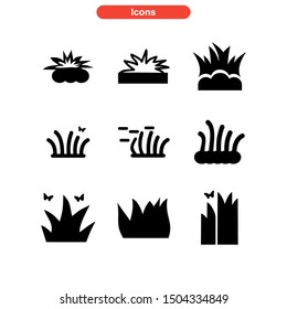 grass icon isolated sign symbol vector illustration - Collection of high quality black style vector icons
