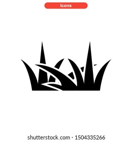 grass icon isolated sign symbol vector illustration - high quality black style vector icons
