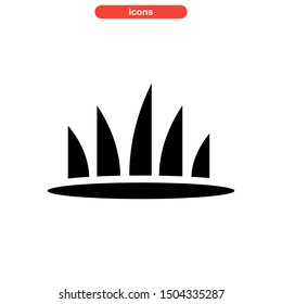 grass icon isolated sign symbol vector illustration - high quality black style vector icons
