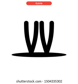 grass icon isolated sign symbol vector illustration - high quality black style vector icons
