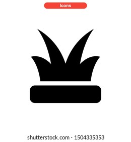 grass icon isolated sign symbol vector illustration - high quality black style vector icons
