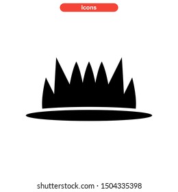 grass icon isolated sign symbol vector illustration - high quality black style vector icons
