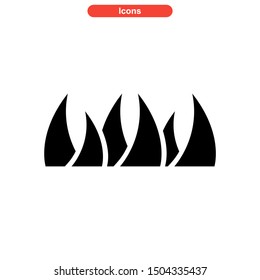 grass icon isolated sign symbol vector illustration - high quality black style vector icons
