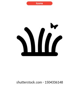 grass icon isolated sign symbol vector illustration - high quality black style vector icons
