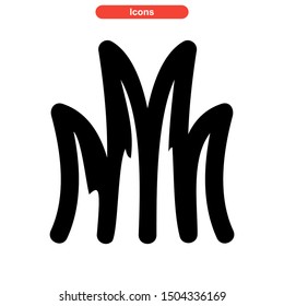 grass icon isolated sign symbol vector illustration - high quality black style vector icons
