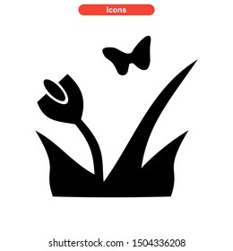 grass icon isolated sign symbol vector illustration - high quality black style vector icons
