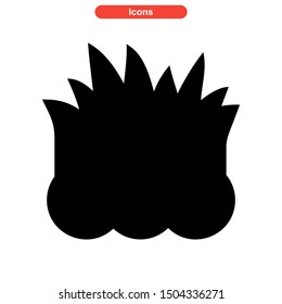 grass icon isolated sign symbol vector illustration - high quality black style vector icons
