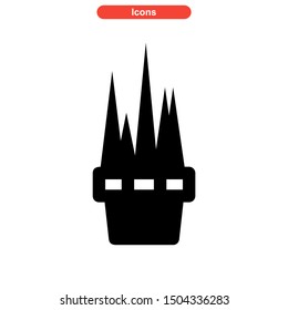 grass icon isolated sign symbol vector illustration - high quality black style vector icons

