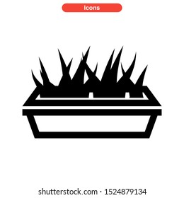 grass icon isolated sign symbol vector illustration - high quality black style vector icons
