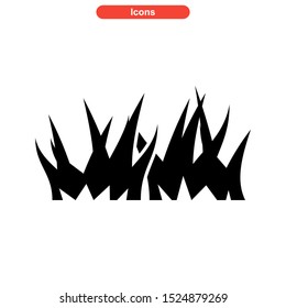 grass icon isolated sign symbol vector illustration - high quality black style vector icons
