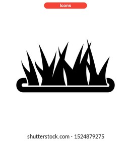 grass icon isolated sign symbol vector illustration - high quality black style vector icons
