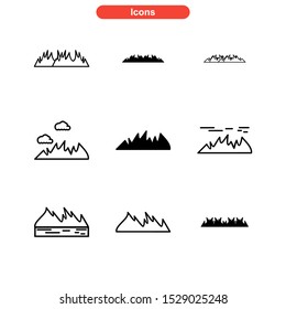 grass icon isolated sign symbol vector illustration - Collection of high quality black style vector icons
