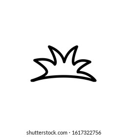 Grass icon. Line design template
