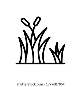 grass icon of line style vector illustration design