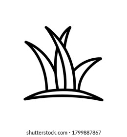 grass icon of line style vector illustration design