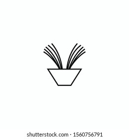 grass icon logo vector concept