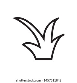 Grass icon logo vector design template